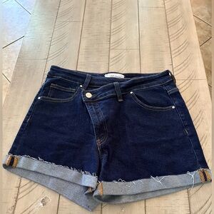 Risen Dark Wash Jean Shorts